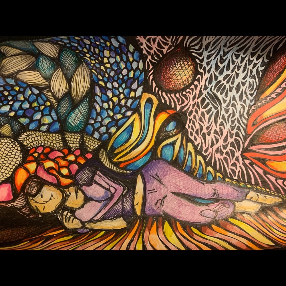 Goddess of rest. A print of my original painting.